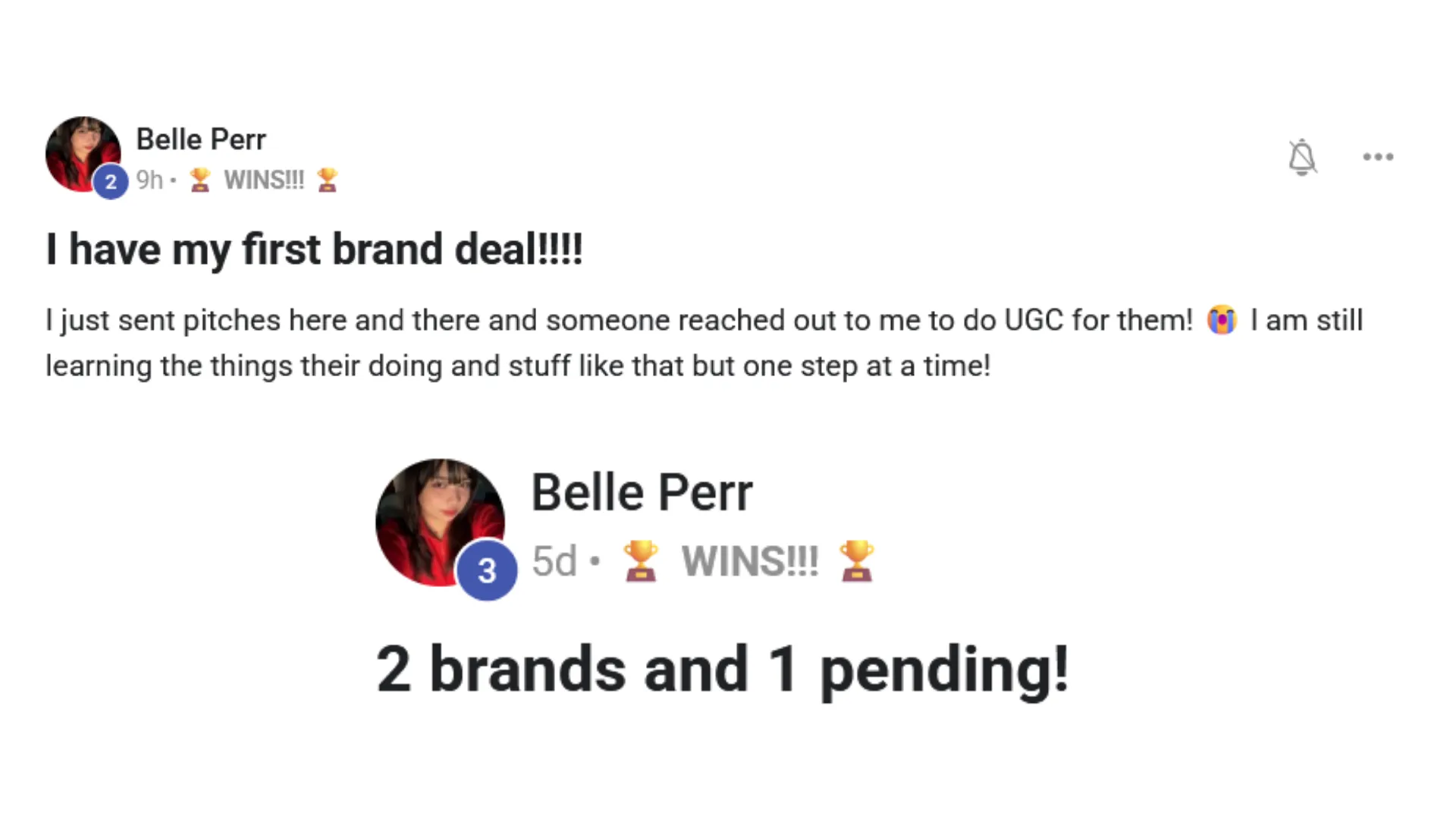 Belle’s first brand deal