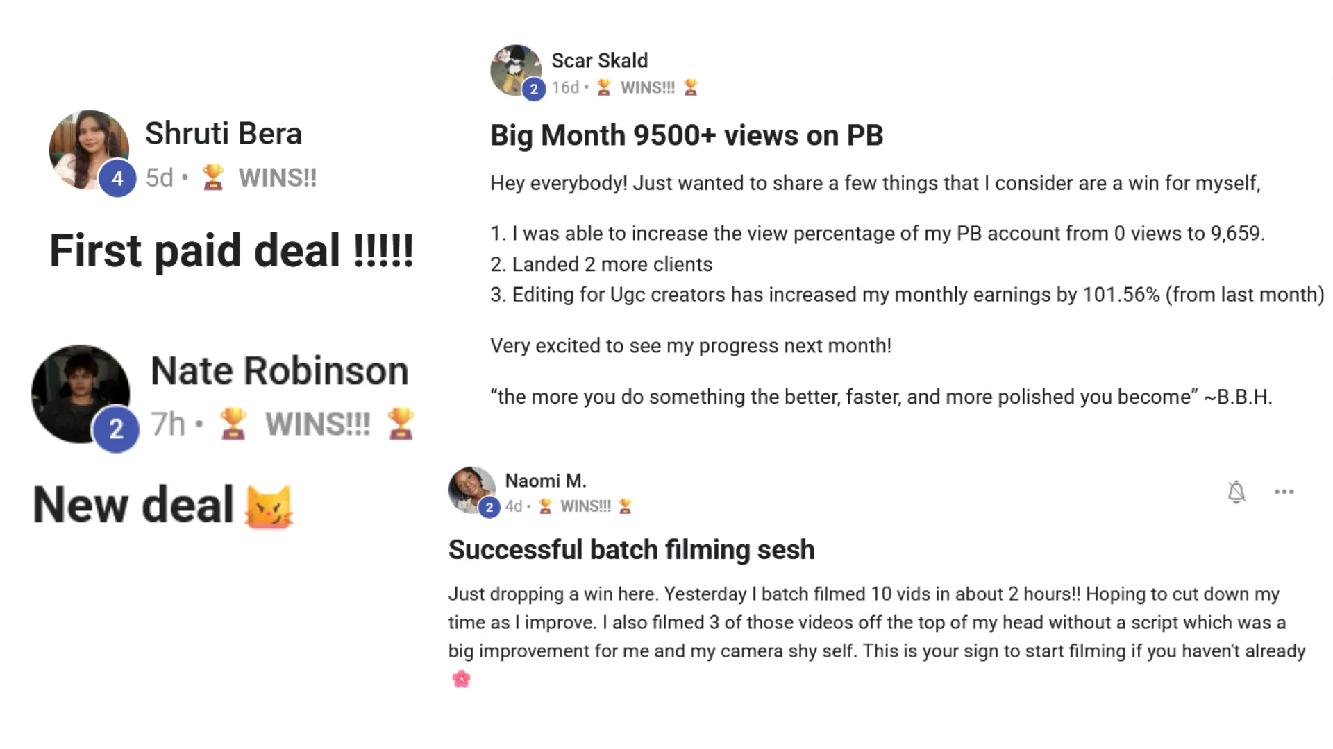 More brand deal wins from VIP creators